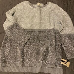 Cozy Multi Gray and Metallic Women's Sweater
